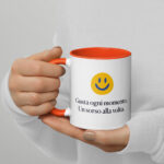 Tazza ArmonyaMente con interno colorato 5 white ceramic mug with color inside orange 11 oz left 68b6ee36b38f8