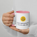 Tazza ArmonyaMente con interno colorato 7 white ceramic mug with color inside pink 11 oz left 68b6ee36b393c